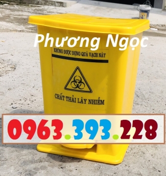 Thùng đựng rác y tế đạp chân, thùng rác nhựa đạp chân, thùng rác y tế, thùng rác bệnh viện