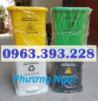 Thùng rác y tế đạp chân, thùng đựng rác thải bệnh viện, thùng rác nhựa HDPE
