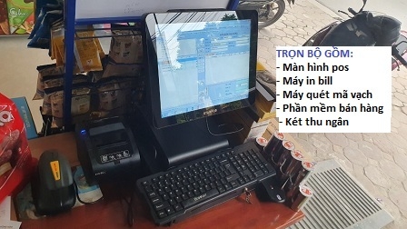Bách hóa lắp máy tính tiền cảm ứng giá sinh viên tại Hà Nội