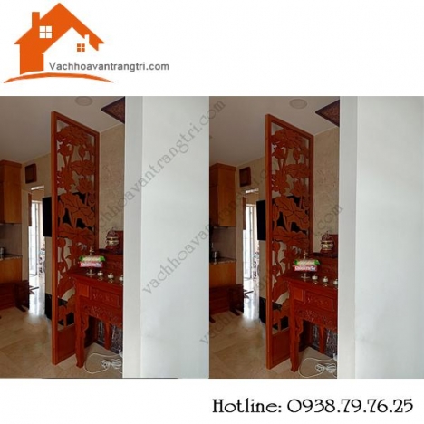 Nổi bật với vách ngăn bàn thờ trang trí nội thất