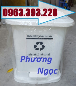 Thùng rác y tế đạp chân, thùng đựng rác thải bệnh viện, thùng rác nhựa HDPE