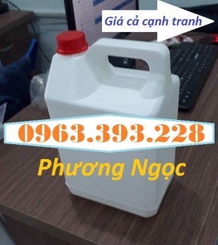 Can nhựa HDPE nguyên sinh, can nhựa đựng hóa chất 5 Lít, can nhựa 5L