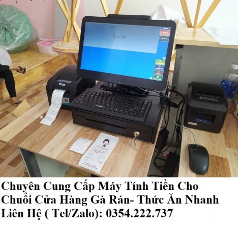 Nơi lắp đặt Nhanh tại Ninh Thuận giá máy tính tiền cho Cửa Hàng Gà Rán - Thức Ăn rẻ