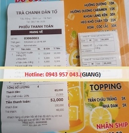 Hà Tiên lắp full máy tính tiền giá rẻ cho Trà Chanh quán