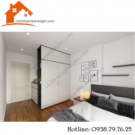 Nhận đóng mẫu tủ gỗ âm tường đẹp bằng gỗ công nghiệp