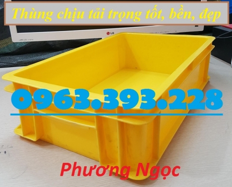 Thùng nhựa đặc B2, khay nhựa đặc, thùng nhựa công nghiệp có nắp, hộp nhựa B2