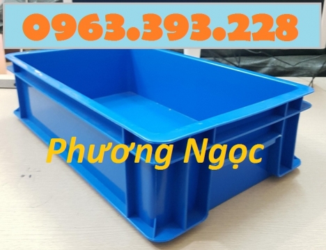 Thùng nhựa đặc B2, khay nhựa đặc, thùng nhựa công nghiệp có nắp, hộp nhựa B2