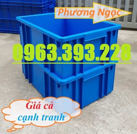 Thùng nhựa đặc B3, sóng nhựa bít, thùng nhựa đựng linh kiện, hộp nhựa công nghiệp