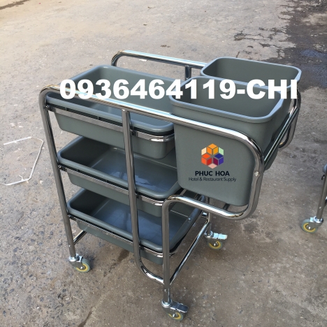 Các mẫu xe đẩy phục vụ nhà hàng khách sạn giá rẻ 2020