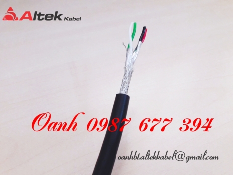Cáp tín hiệu RS485 2 pair 22awg chống nhiễu 2 lớp Tinned copper braided + AL foil