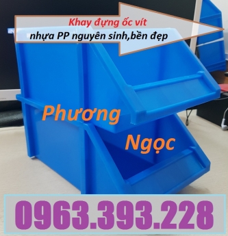 Kệ dụng cụ A8 đựng linh kiện, khay nhựa vát đầu A8, khay đựng ốc vít xếp chồng
