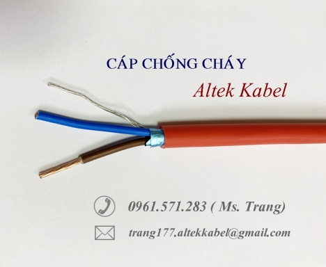 Dây cáp tín hiệu chống cháy, chống nhiễu 2x2.5 hiệu Altek Kabel
