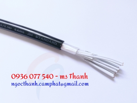 Sangjin 10C x 0.5 mm2, cáp điều khiển không chống nhiễu CU/PVC/PVC
