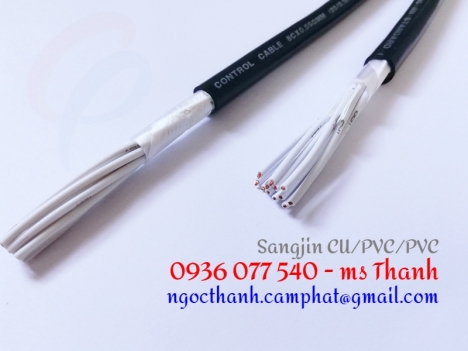 Sangjin 10C x 0.5 mm2, cáp điều khiển không chống nhiễu CU/PVC/PVC