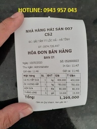 Kiên Giang lắp máy tính tiền giá rẻ tại nhà hàng hải sản