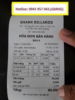 Bán máy bàn tính tiền giá rẻ tại Bình Dương CLB Bida