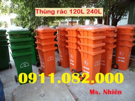 Cung cấp thùng rác số lượng lớn giá rẻ toàn quốc- Thùng rác 120L 240L 660L- lh 0911.082.000
