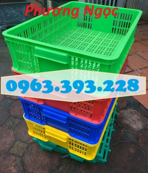 Sọt nhựa rỗng HS008, sọt nhựa công nghiệp,sóng nhựa hở cao 15, sọt nhựa đựng hàng siêu thị