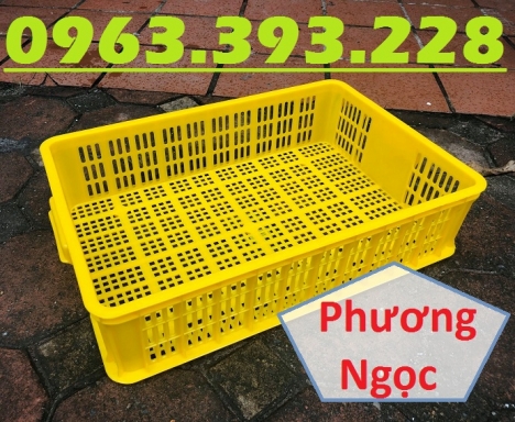 Sọt nhựa rỗng HS008, sọt nhựa công nghiệp,sóng nhựa hở cao 15, sọt nhựa đựng hàng siêu thị