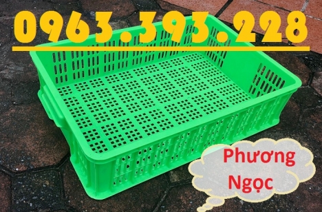 Sọt nhựa rỗng HS008, sọt nhựa công nghiệp,sóng nhựa hở cao 15, sọt nhựa đựng hàng siêu thị