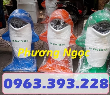 Thùng rác hình con vật, thùng rác công viên, thùng rác hình chim cánh cụt, thùng rác công cộng hình