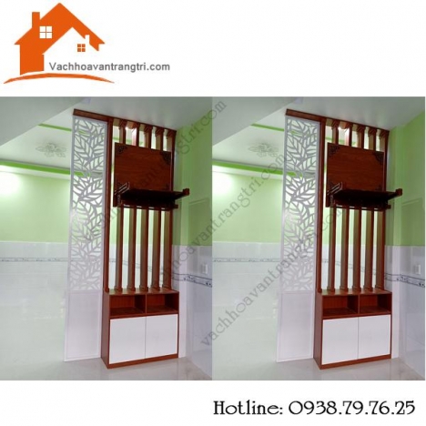 Sang trọng với vách ngăn cnc phòng thờ tại phòng khách