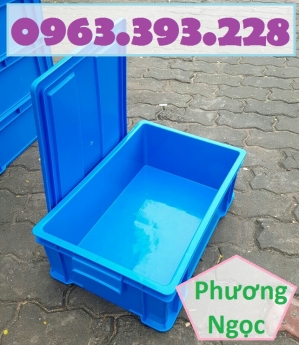 Thùng nhựa đặc công nghiệp, thùng nhựa đặc B4 có nắp, khay nhựa đựng ốc vít, hộp nhựa công nghiệp