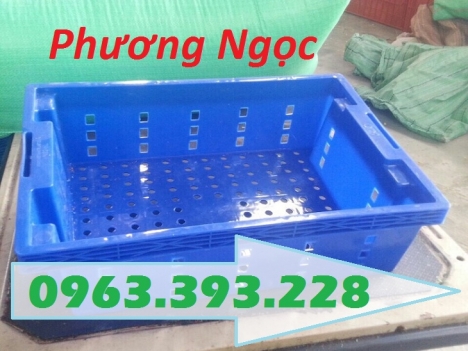 Sóng nhựa HS002, sọt nhựa đựng cá, sóng cá, sọt nhựa rỗng đựng hải sản, 