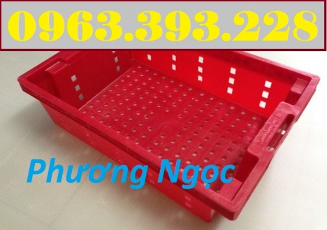 Sóng nhựa HS002, sọt nhựa đựng cá, sóng cá, sọt nhựa rỗng đựng hải sản, 