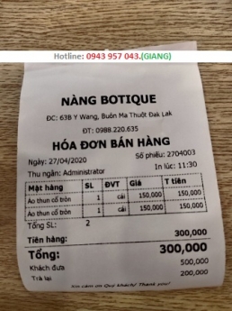 Full bộ tính tiền giá rẻ tại Bạc Liêu cho shop quần áo