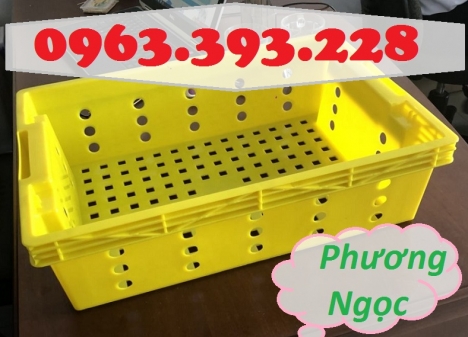 Sóng nhựa HS002, sọt nhựa đựng cá, sóng cá, sọt nhựa rỗng đựng hải sản, 