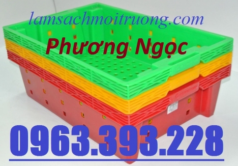 Sóng nhựa HS002, sọt nhựa đựng cá, sóng cá, sọt nhựa rỗng đựng hải sản, 
