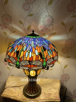 Đèn tiffany họa tiết chuồn chuồn hai thân