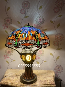 Đèn tiffany họa tiết chuồn chuồn hai thân