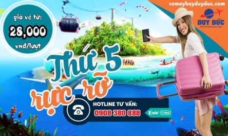 Lại về vé rẻ 28,000 đồng trong Thứ 5 rực rỡ 