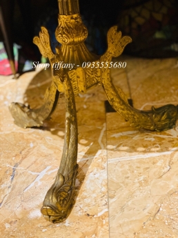 Giao Lưu Em Bàn Khung Đồng Mặt Đá Cao Cấp.