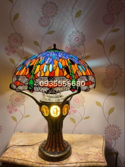 Đèn ngủ tiffany hai thân họa tiết chuồn chuồn