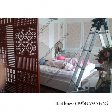 Rạo rực với vách ngăn hoa văn trang trí phòng ngủ đẹp