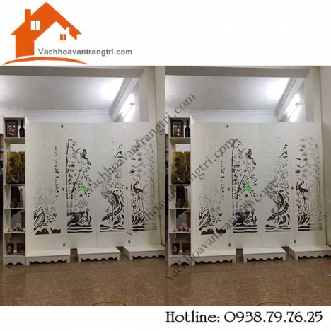 Rạo rực với vách ngăn hoa văn trang trí phòng ngủ đẹp