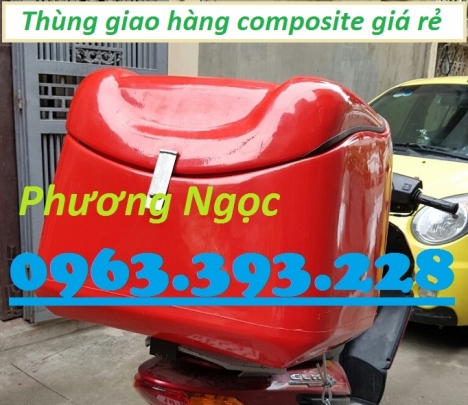 Thùng giao hàng trung 2, thùng chở hàng có mút cách nhiệt, thùng chở hàng nhựa composite