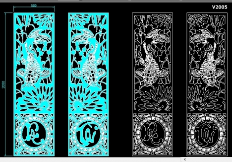 Bản vẽ autocad hoa văn cắt CNC plasma