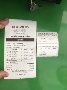 Lắp đặt bộ máy tính tiền cho quán Rau má Mix giá rẻ tại Quy Nhơn 