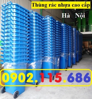Thùng rác nhựa 120l giá rẻ, thùng rác công cộng 120l, thùng rác 120l ngoài trời, thùng rác nhựa 120l
