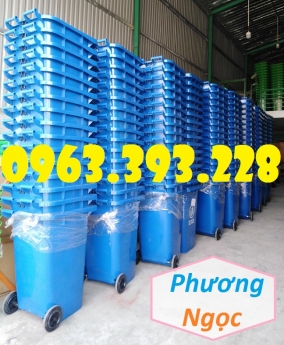 Thùng rác công cộng 240L nắp kín, thùng rác nhựa HDPE, thùng rác công nghiệp 240L