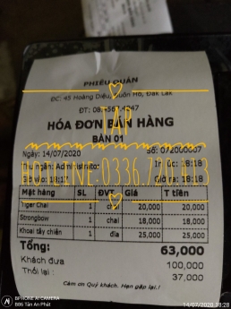 Bán máy tính tiền giá rẻ tại Kiên Giang cho quán bia