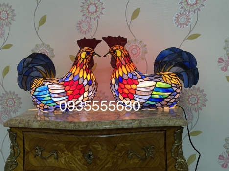 Giao lưu đôi đèn gà Tiffany hàng Mỹ