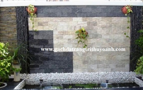 Đá răng lược đen trang trí tiểu cảnh sân vườn