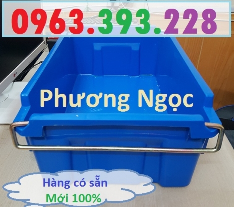 Thùng nhựa đựng linh kiện có quai sắt, sóng nhựa bít A2, thùng nhựa đặc A2 có quai