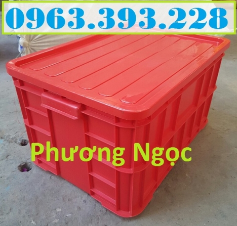Thùng nhựa HS019 cao 31, thùng nhựa công nghiệp, thùng nhựa nguyên sinh, hộp nhựa có nắp