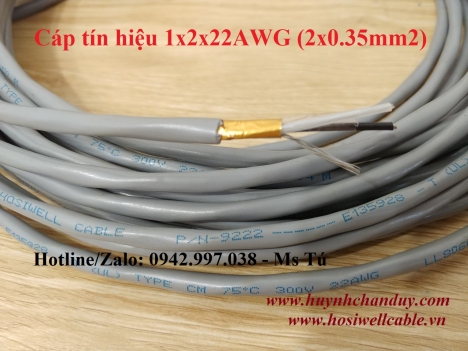 Cáp tín hiệu vặn xoắn chống nhiễu 22AWG - 22AWG Overall Foil Shielded Paired Cable